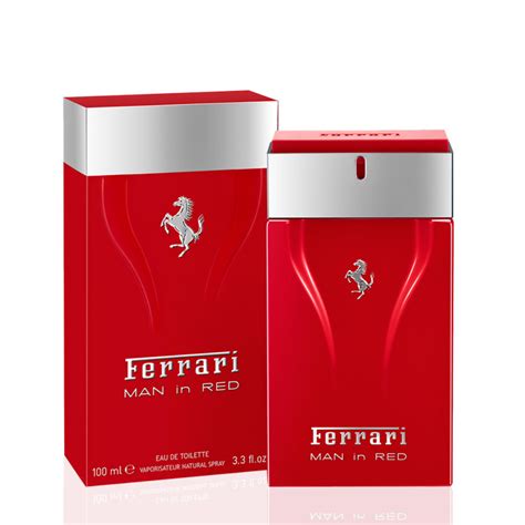 ferrari perfume man in red.